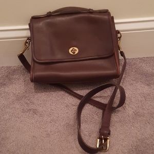 Coach brown leather handbag